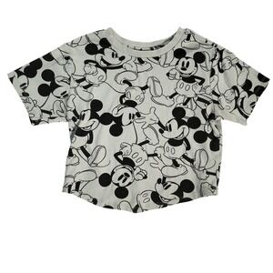 Disney Mickey Mouse T-Shirt All Over Print Graphic Tee Top‎ Size M